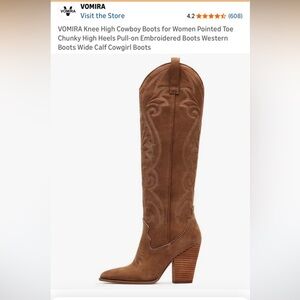 Women's Brown Heeled Cowboy Boots